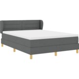vidaXL Box Spring Krevet s Madracem Tamno Siva 140x190 cm Tkanina | shoptok.hr