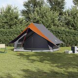  Obiteljski šator s krovom Siva i narančasta 256 x 256 x 185 cm | shoptok.hr