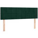  LED uzglavlje tamnozeleno 144x5x78/88 cm baršunasto | shoptok.hr