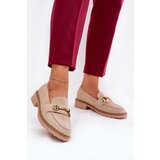 Boto Women’s moccasins with braid and gold detail beige Seffolia | shoptok.hr