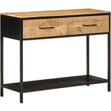 Maison Chic konzolna miza - miza ob steni 100x35x76 cm trden mangov les in železo, (21786509) | Shoptok.si