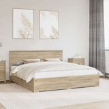 Okvir za krevet s uzglavljem Sonoma hrast 200 x 200 cm | shoptok.hr