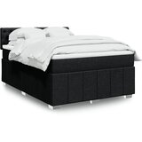 Maison Chic Box spring posteljni - Vzmetna postelja z vzmetnico črn 140x190 cm blago SL24455, (21879751) | Shoptok.si