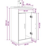  Kupaonski umivaonik s sudoperom Hrast sonoma 42 x 40 x 84,5 cm | shoptok.hr