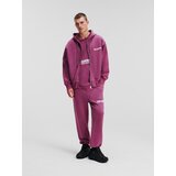 Karl Lagerfeld Hlače temno roza / bela | Shoptok.si