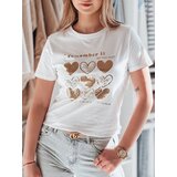 DStreet T-shirt damski w serca LOVETIK biały | Shoptok.si