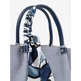 Shelvt Blue medium handbag with a decorative scarf | shoptok.hr