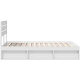  Konstrukcija postelje Bela 120 x 200 cm Masivno borovo les, (5000102795) | Shoptok.si