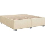 vidaXL Box spring postelja z vzmetnico krem 180x200 cm blago | Shoptok.si