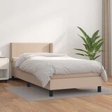  Box spring postelja z vzmetnico kapučino 100x200cm umetno usnje, (20727216) Cene