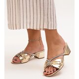 Gemre Heeled sandals embellished with rhinestones Anbrani | Shoptok.si