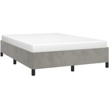  Okvir za krevet bez madraca svjetlosivi 140 x 190 cm baršunasti | shoptok.hr