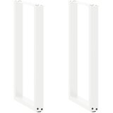  Noge za konzolni stol U-oblik 2 kom Bijele 38 x (72-73) cm Čelik | shoptok.hr