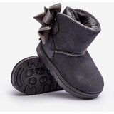 Boto Children's Insulated Snow Boots With bow Grey Snowis | Shoptok.si
