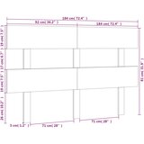  Uzglavlje za krevet bijelo 184 x 3 x 81 cm od masivne borovine | shoptok.hr