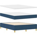 vidaXL vzmetnica za škatlo z vzmetnico in klopjo Modra 140x200 cm Tkanina, (22082888) | Shoptok.si
