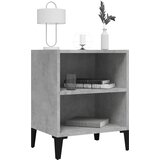  Noćni ormarić s metalnim nogama boja betona 40 x 30 x 50 cm | shoptok.hr