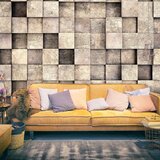  Samoljepljiva foto tapeta - Beige Squares 196x140 Cijene