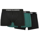Urban Classics muške bokserice Organic 3-Pack Pinstripe Aop+black+treegreen Cene