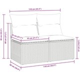  2-dijelni set vrtnih sofa s jastucima bež od poliratana bagrem | shoptok.hr