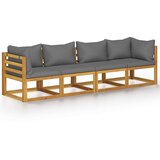  3057608 4-Seater Garden Sofa with Cushion Solid Acacia Wood (2x311856) | shoptok.hr