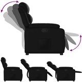  Naslonjač na podizanje od umjetne kože crni | shoptok.hr