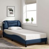  Okvir kreveta s LED svjetlima plavi 90 x 190 cm od tkanine | shoptok.hr