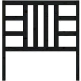  Uzglavlje za krevet crno 106 x 4 x 100 cm od masivne borovine | shoptok.hr