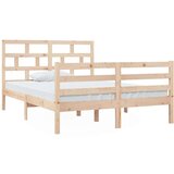 Posteljni okvir iz trdnega lesa 135x190 cm 4FT6, (20644790) | Shoptok.si