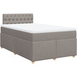 vidaXL Box spring postelja z vzmetnico taupe 120x200 cm blago, (21307271) | Shoptok.si