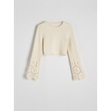 Reserved - Bluza s ukrasnim vezom - boja kože | shoptok.hr