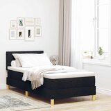  s opruga kutije s jastukom Crna 90 x 200 cm tkanina | shoptok.hr