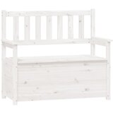  Klupa bijela 112,5 x 51,5 x 96,5 cm od masivne borovine | shoptok.hr