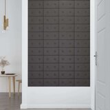  Zidne ploče od umjetne kože 12 kom sive 30 x 15 cm 0 54 m² | shoptok.hr