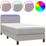  box spring s madracem LED svjetlosivi 100x200 cm tkanina | shoptok.hr