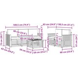  Set vanjskih sofa 6 kom. Prirodna i svjetlosiva | shoptok.hr