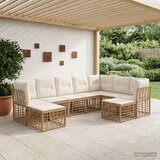 Set vanjskih sofa Prirodna i krema bijela Poliester | shoptok.hr