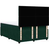  Krevet s oprugama i madracem tamnozeleni 160x200 cm baršunasti | shoptok.hr