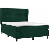  Krevet s oprugama i madracem tamnozeleni 140x190 cm baršunasti | shoptok.hr