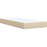  Krevet s oprugama i madracem krem 90 x 190 cm od tkanine | shoptok.hr