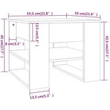  Stolić za kavu sjajni bijeli 55,5x55x45 cm konstruirano drvo | shoptok.hr