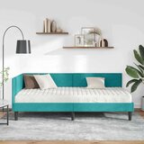  Kotni okvir postelje z matrico Drugo 2 pcs Turkizna Žamet, (5000123873) | Shoptok.si