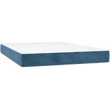 vidaXL Box spring postelja z vzmetnico temno modra 140x200 c | Shoptok.si
