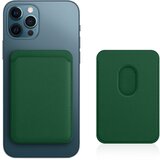 AVIZAR Držalo za kartice Magsafe za iPhone 12 in iPhone 13 iz usnja, magnetna zaponka - zelena, (20763493) Cene