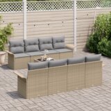  9-dijelni set vrtne sofe s jastučićima bež poly ratan | shoptok.hr