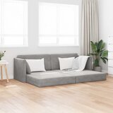  Podni kauč na razvlačenje Svijetlo siva 213 x 70 x 77 cm Baršun | shoptok.hr