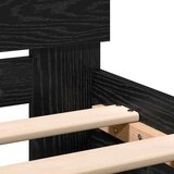  Krevetna konstrukcija s uzglavljem Crni hrast 193 x 125 x 70 cm | Eponuda.com