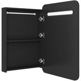  LED kupaonski ormarić s ogledalom crni 60 x 11 x 80 cm | shoptok.hr