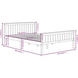  Okvir za krevet od masivne borovine tamnosmeđi 120 x 200 cm | shoptok.hr