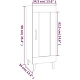  Komoda bela 34,5x34x90 cm konstruiran les, (20654140) | Shoptok.si